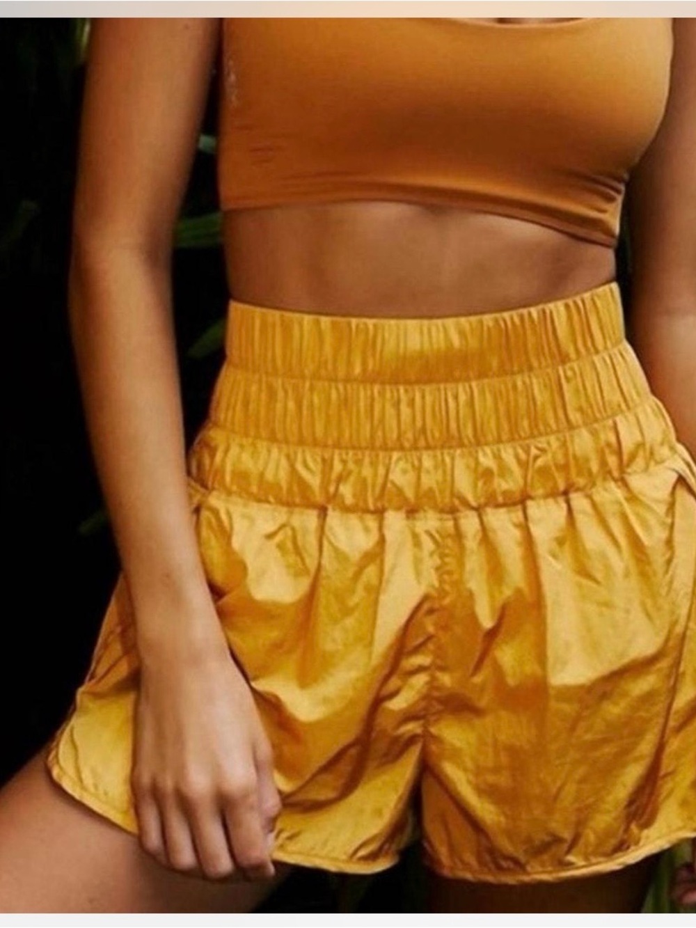 Free People Movement The Way Home Shorts | Size Small | Golden Yellow